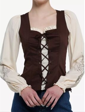 The Lord Of The Rings Eowyn Lace-Up Long-Sleeve Top Her Universe Exclusive